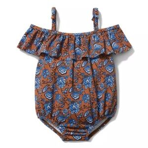 Janie and Jack Baby Cold Shoulder Paisley Floral Swimsuit